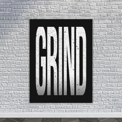 Tablou Canvas Motivational - Grind (big letters on concrete) - Img 3