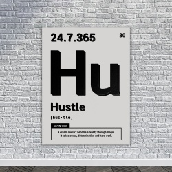 Tablou Canvas Motivational - Hustle (element on white) - Img 3