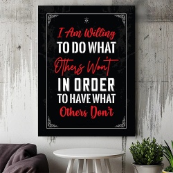 Tablou Canvas Motivational - I am willing - Img 2