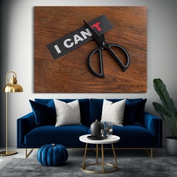 Tablou Canvas Motivational - I can (scissors) - Img 2