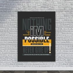 Tablou Canvas Motivational - Motivational quotes (black modern layout) - Img 3