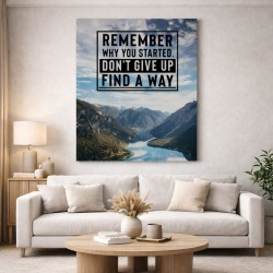 Tablou Canvas Motivational - Remember why you started (landscape)