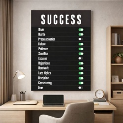 Tablou Canvas Motivational - Success (on - off)