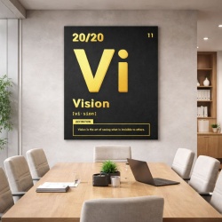Tablou Canvas Motivational - Vision (Gold)