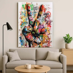 Tablou Canvas - Pop-art victory - Img 3