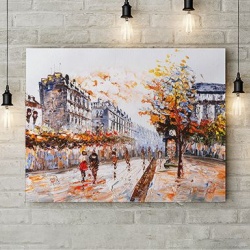 Tablou Canvas Siluete Pe Strada - Img 2