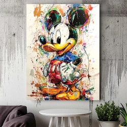 Tablou Canvas - Urban Art Mickey Portrait - Img 3