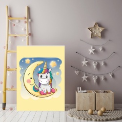 Tablou Copii - Unicorn And The Moon - Img 1
