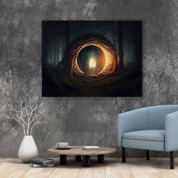 Tablou Light tunnel in the forest