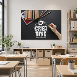 Tablou Motivational - Be Creative (Colored Pencils)