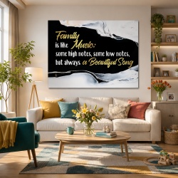 Tablou Motivational - Family is like music