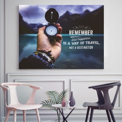 Tablou Motivational - Happiness Is A Way Of Travel - Img 2