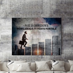 Tablou Motivational - In Loc Sa Cobori Stacheta - Img 2