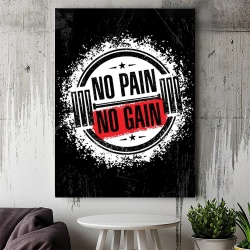 Tablou Motivational - No pain no gain (white stamp) - Img 3
