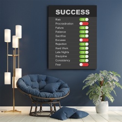 Tablou Motivational - Success on - off - Img 5