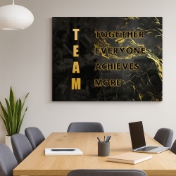 Tablou Motivational - Team (golden words)