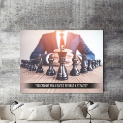 Tablou Motivational - You Cannot Win Without A Strategy - Img 2