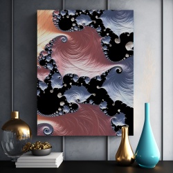 Tablou Pink and blue fractals - Img 2