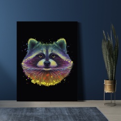 Tablou Rainbow Racoon - Img 3