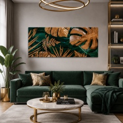 Tablou Vegetatie - Green and Golden Luxury (080)