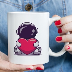 Cana Astronaut holding heart