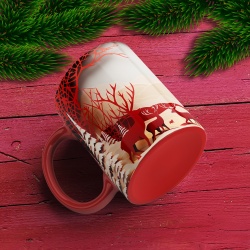 Cana De Craciun - Red Quilling Reindeers - Img 3