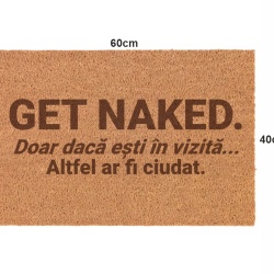 Covor de intrare personalizat - 60x40cm - get naked - Img 2