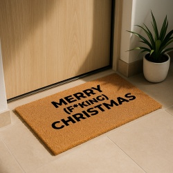 Covor de intrare personalizat - 60x40cm - Merry F*KING Christmas