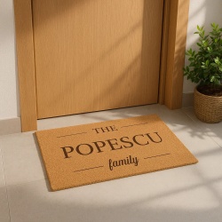 Covor de intrare personalizat - 60x40cm - Nume familie