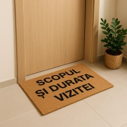 Covor de intrare personalizat - 60x40cm - SCOPUL SI DURATA VIZITEI - Img 2