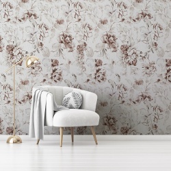 Fototapet Floral - Flori cu aspect de pictura si fundal texturat (Floral 061)