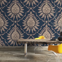 Fototapet - Flowers and swirls elegant pattern (FTD1000323) - Img 2