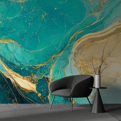 Fototapet Imitatie Marmura Lux Bleu Vibrant 096