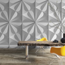 Fototapet - Simple 3d geometric pattern grey background (FTD1000350) - Img 2