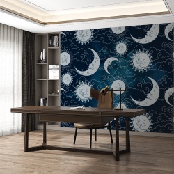 Fototapet Waves - Sun and moon (FTD1000340) - Img 2