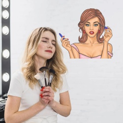 Girl doing make-up - Img 2
