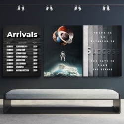Pachet tablouri canvas motivationale - set 3 tablouri Sosiri, Astronaut si Success - Img 3