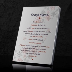 Plachetă argintie din aluminiu personalizată – Mesaj emoționant pentru părinți - Img 4