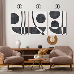Set 3 Tablouri Monochrome modern art - Img 2