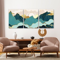 Set Tablouri Canvas - Golden Panorama