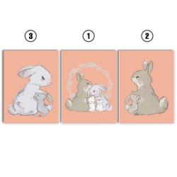 Set Tablouri Copii - Bunny Family - Img 2