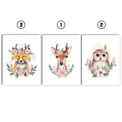 Set Tablouri Copii - Floral Animals - Img 2