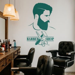 Sticker Barbershop (Barbershop bearded guy)