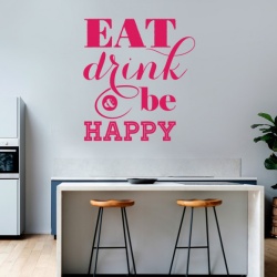 Sticker Bucatarie - Eat, drink, be happy - Img 3
