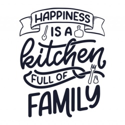 Sticker Bucatarie - Happiness is a full kitchen - Img 3