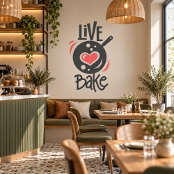 Sticker Bucatarie - Live, love, bake