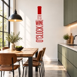 Sticker Bucatarie - Wine o'clock bottle 1