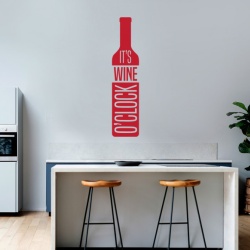 Sticker Bucatarie - Wine o'clock bottle 2