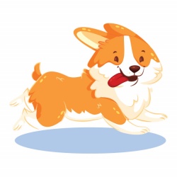 Sticker Copii - Corgi alergand - Img 2