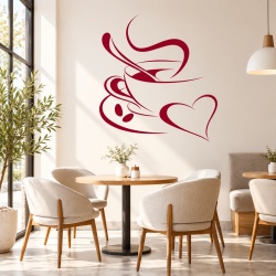 Sticker De Perete Cafea Din Inima